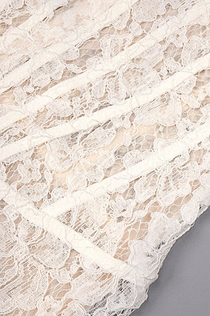 Davina White Lace Maxi Dress