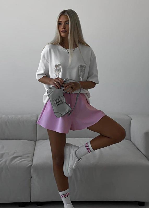 Angel Wings Embellished T-shirt