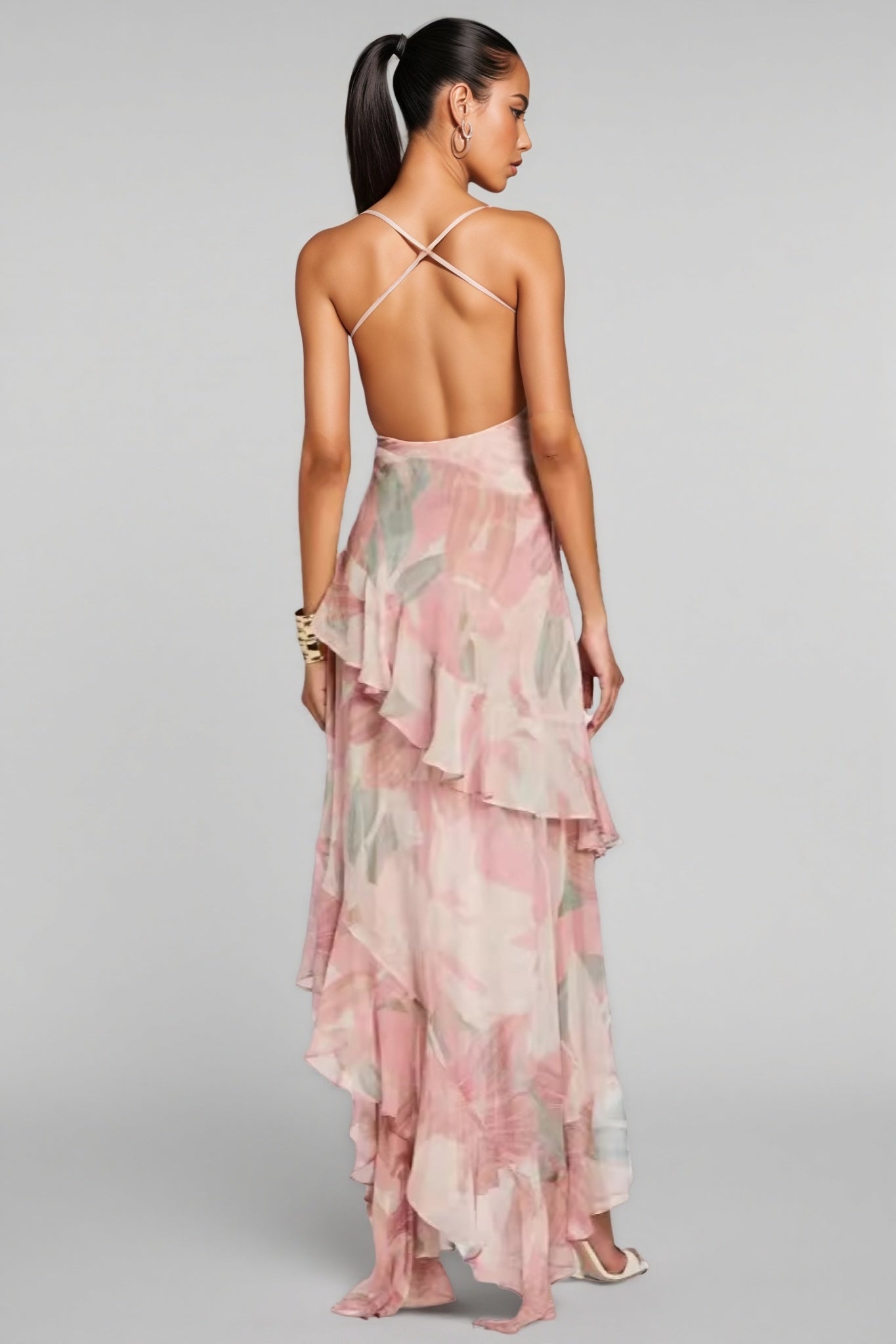 Una Backless Split Maxi Dress