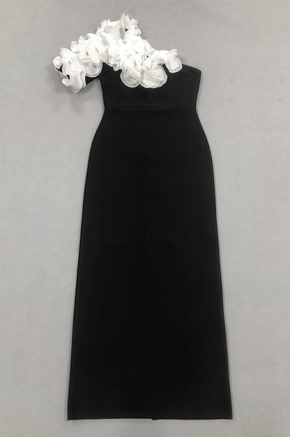 Zephyr Black 3d Midi Dress