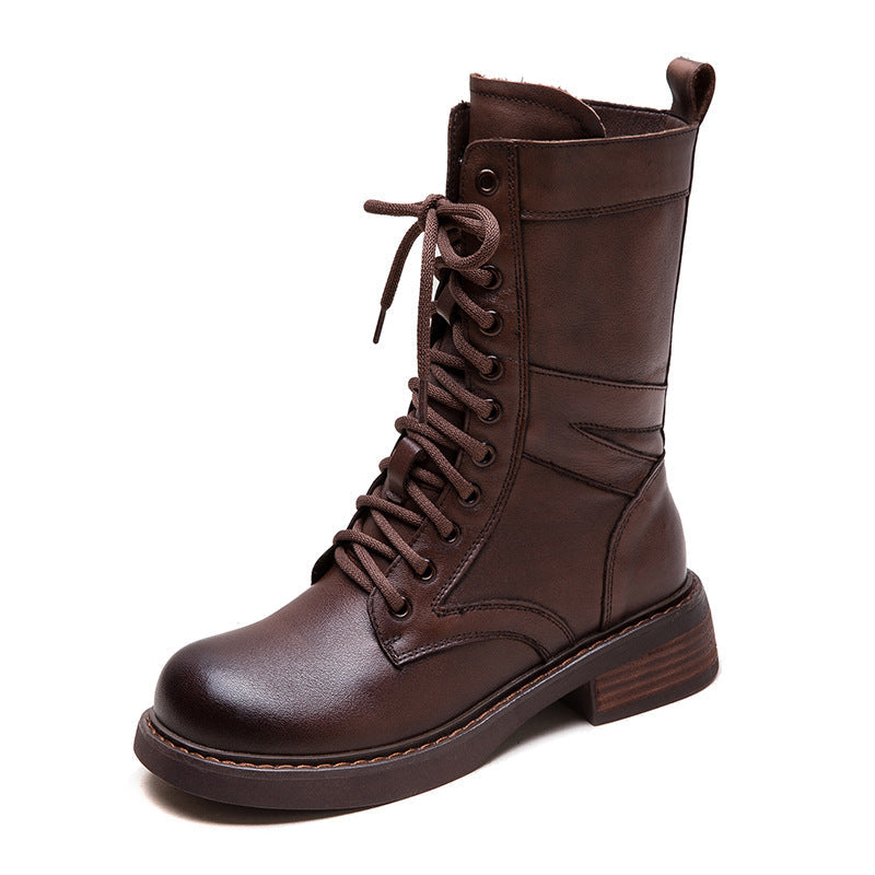 British Style Flat Motorcycle Fashionable Retro Boots