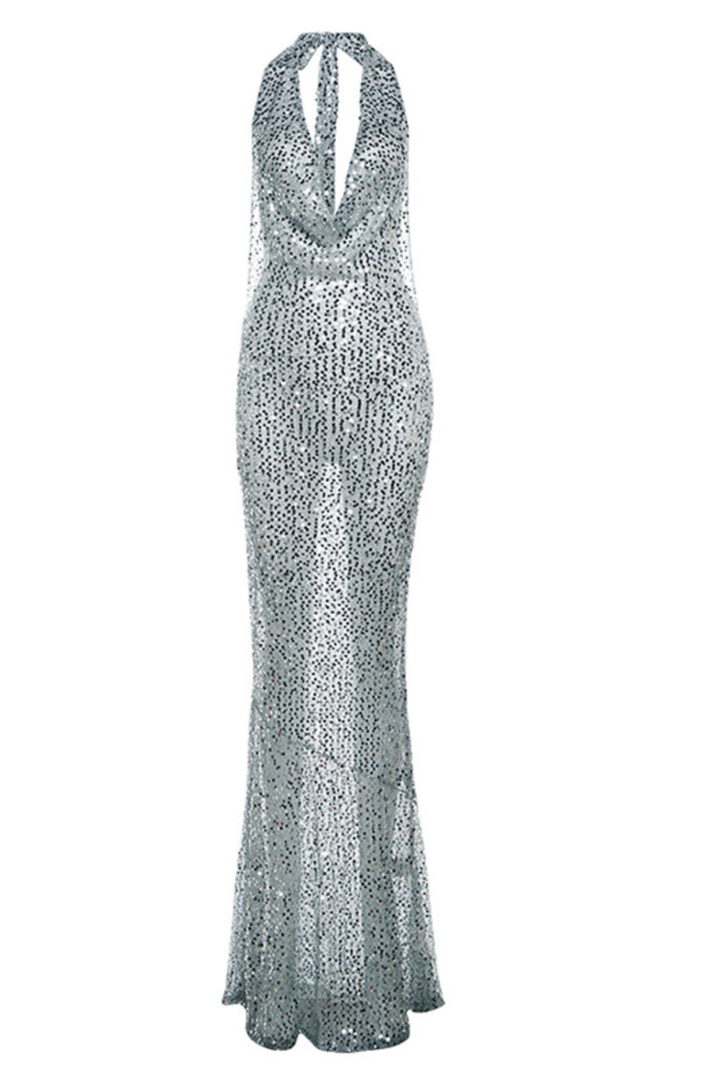 Zora Sequins Crochet Maxi Dress