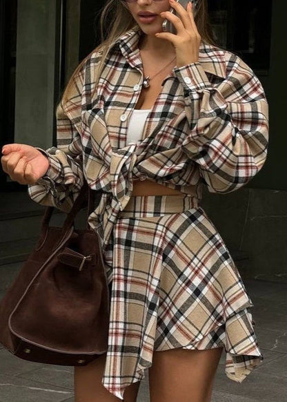 Plaid Charm Two-piece Set