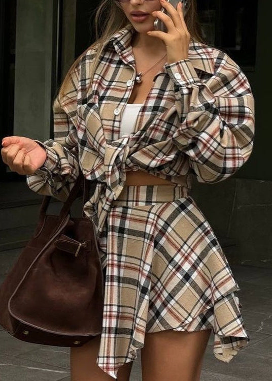Plaid Charm Two-piece Set