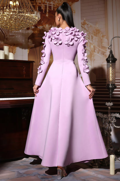 Colia Purple 3d Maxi Dress