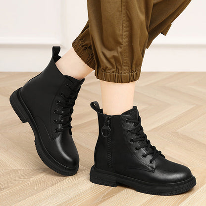 Martin Fashionable British Style Flat Ankle Boots