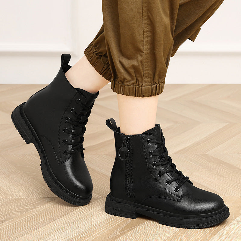 Martin Fashionable British Style Flat Ankle Boots