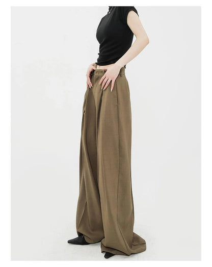 Dramatic Noir Wide-leg Palazzo Pants