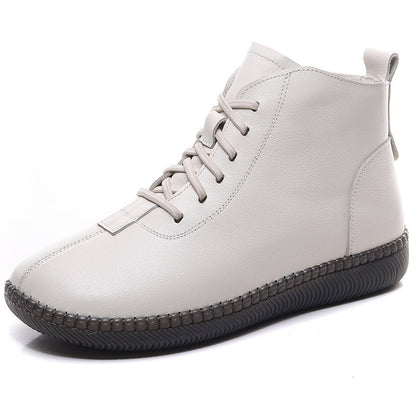 Lightweight Short Flat Chelsea Winter Fleece-lined Boots