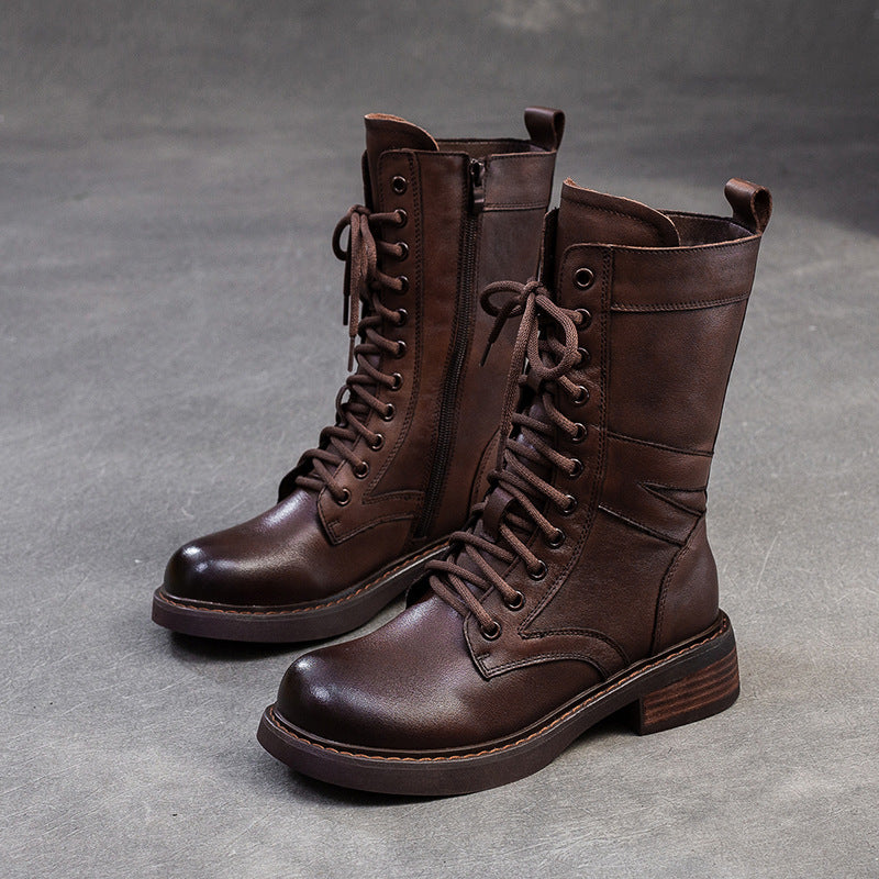 British Style Flat Motorcycle Fashionable Retro Boots