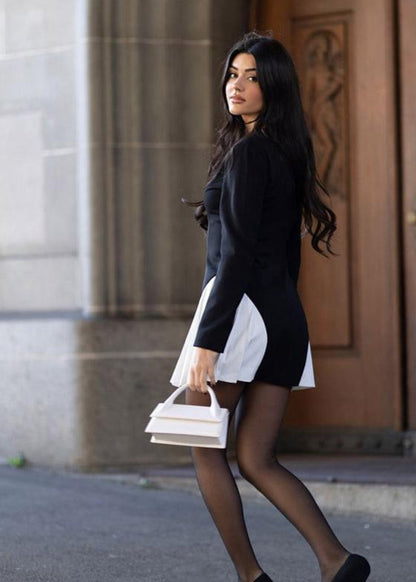 Amara Blazer Dress With Pleated Hem