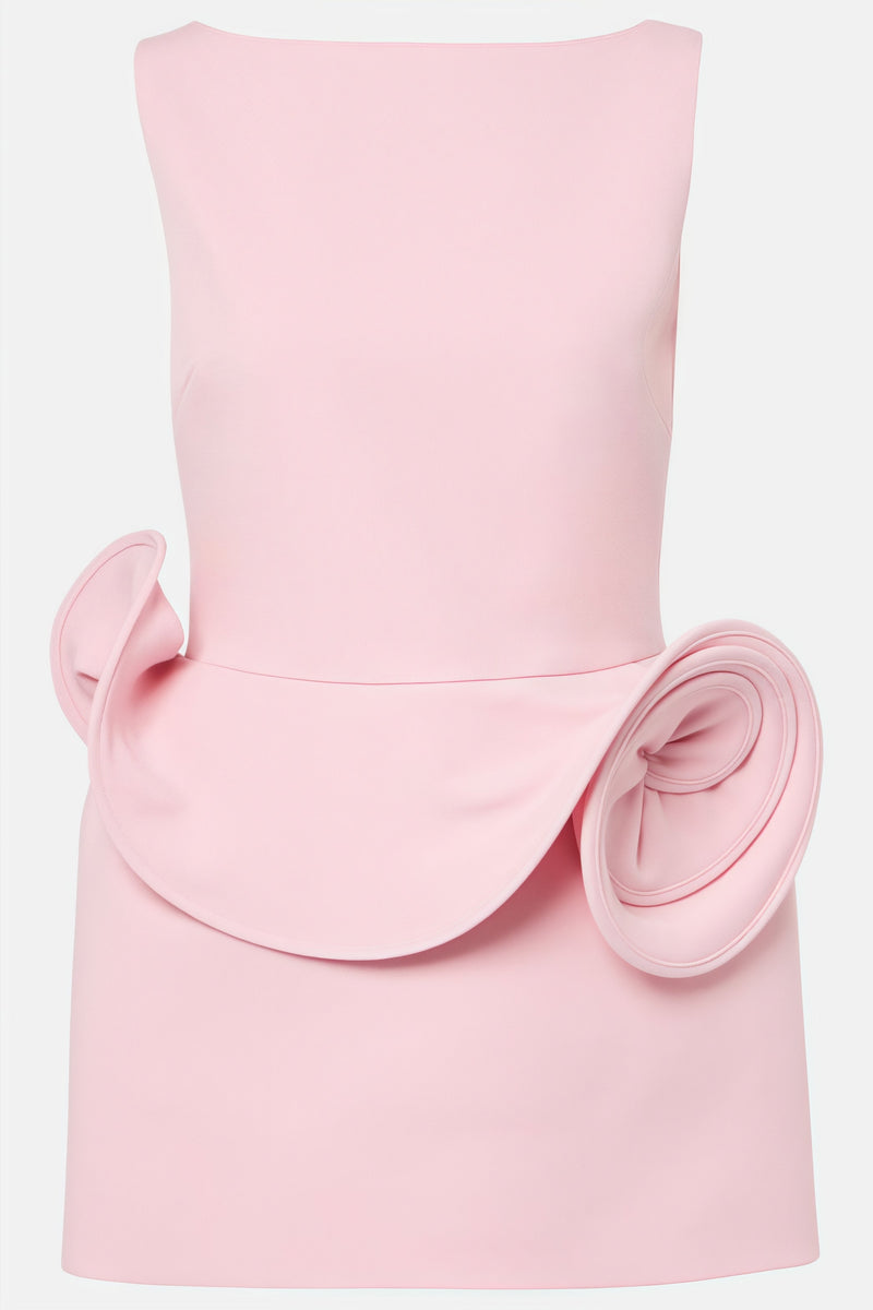 Stepha Pink 3d Mini Dress