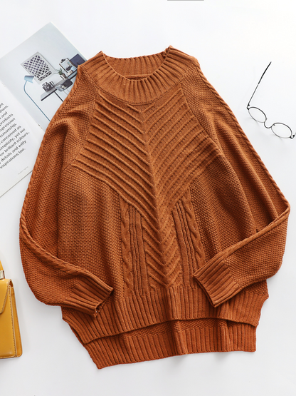| Persimmon Shoulder Cut-out Knit Sweater