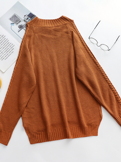 | Persimmon Shoulder Cut-out Knit Sweater