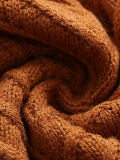 | Persimmon Shoulder Cut-out Knit Sweater