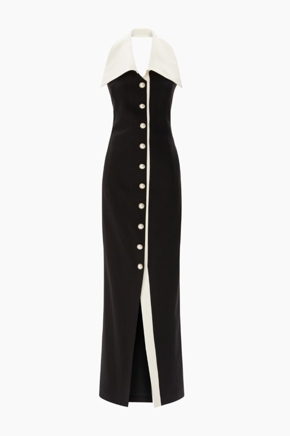 Phedra Halter Pearl Maxi Dress