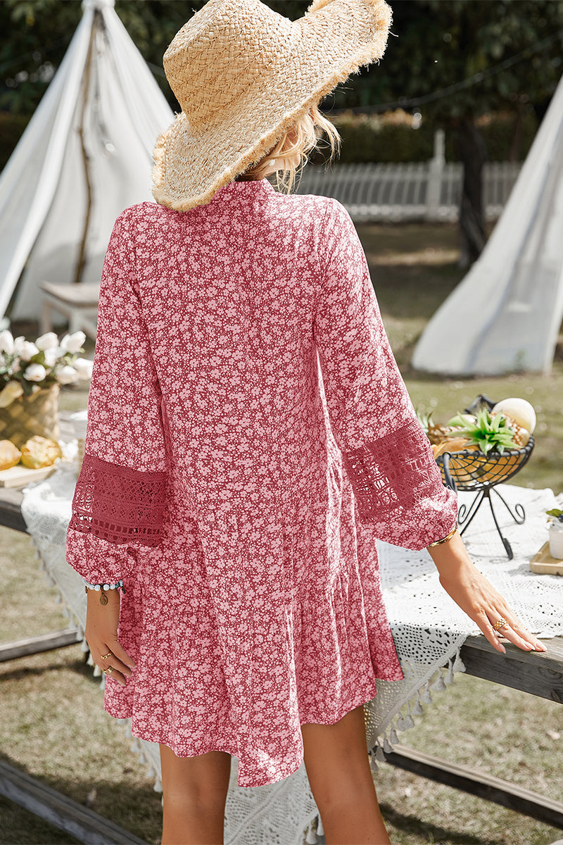 Jhia Daisy Print Mini Dress - Pink