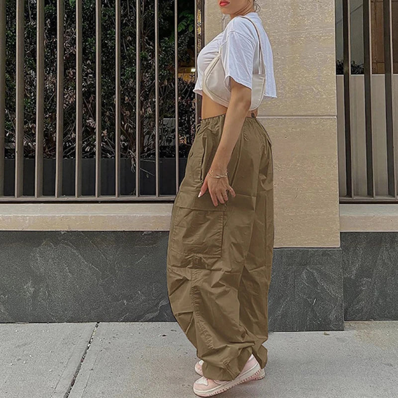 Pink Jogger Tech Low Waist Cargo Pant