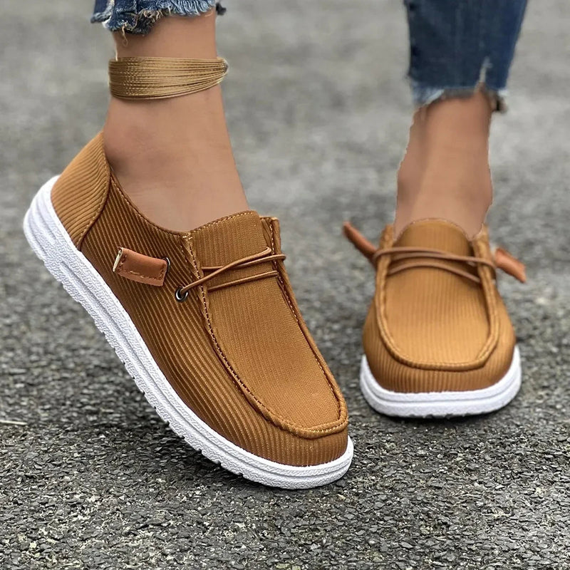 Anti-slip Flat Walking Spring Autumn Round Toe Flats Loafers