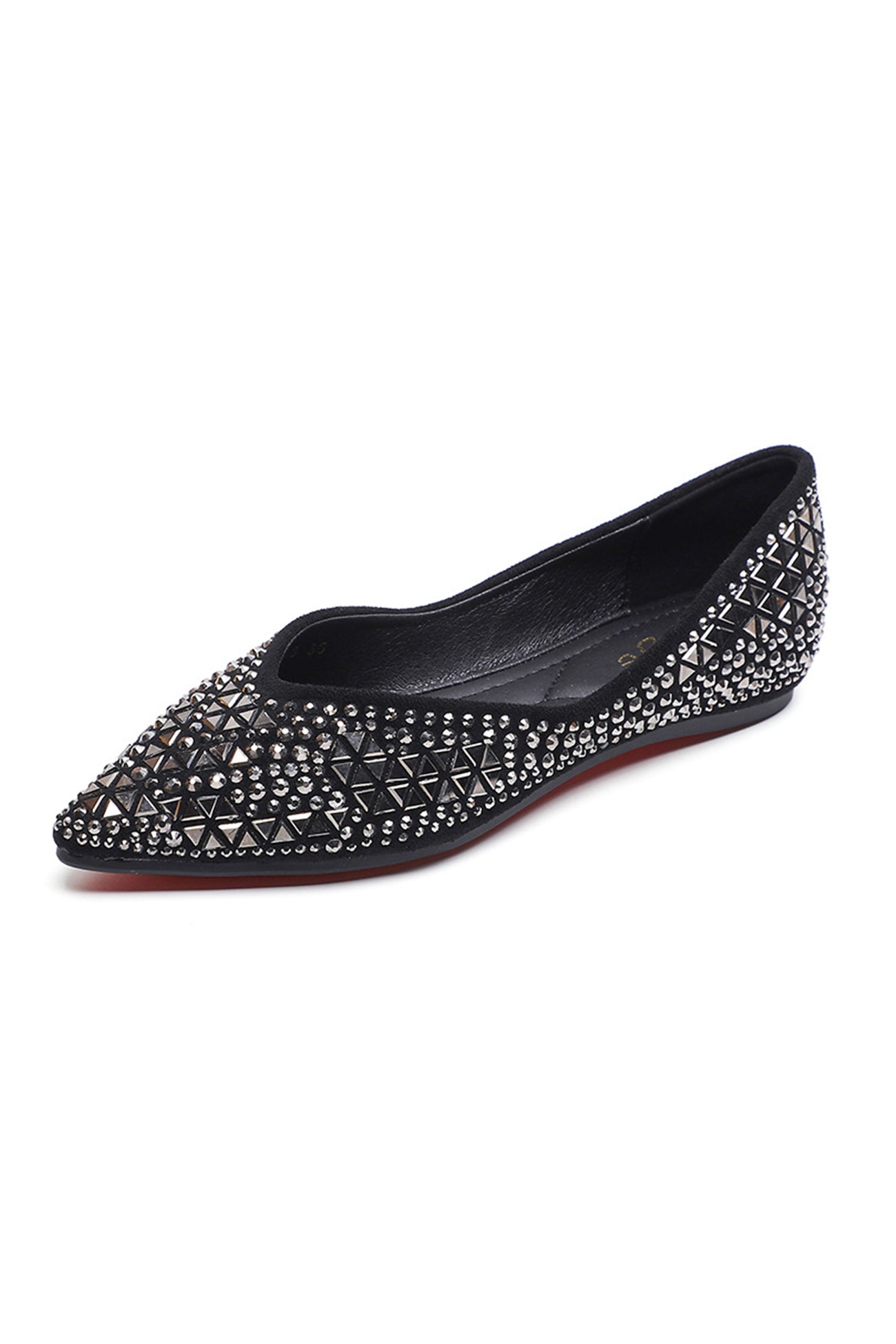 Pointed Rhinestone Flats