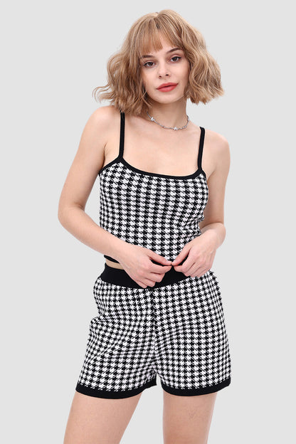 Polka Dot Knitted Two Piece Set