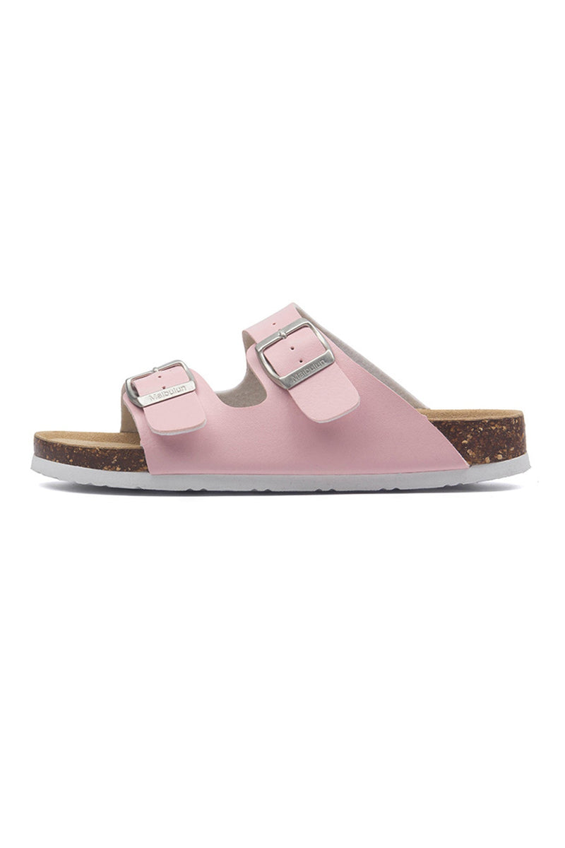 Printed Buckle Flat Sandals