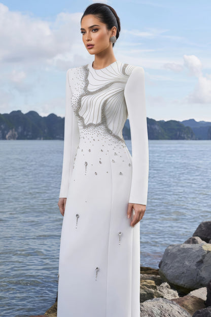 Lalie Crystal Embellished Maxi Dress