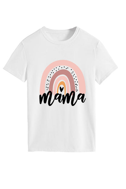 Rainbow Letter Print T-shirt