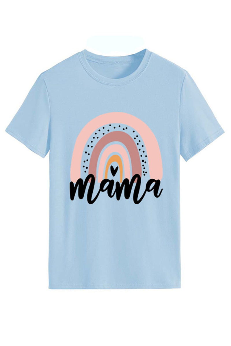 Rainbow Letter Print T-shirt