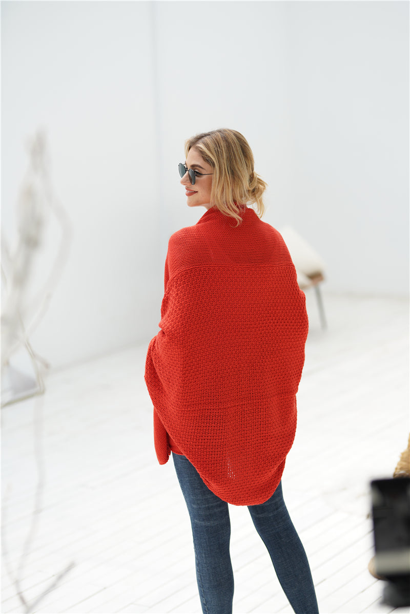 | Red Batwing Easy on Cardigan