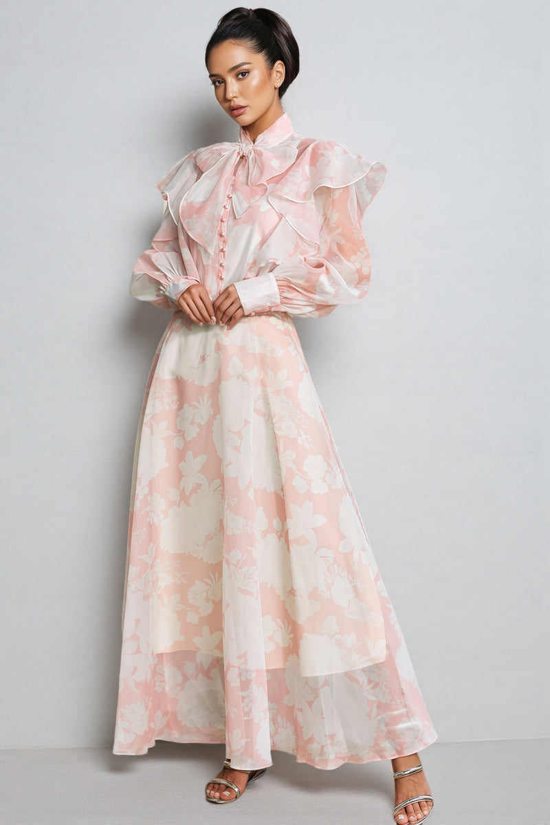 Caldris Printed Maxi Dress Set