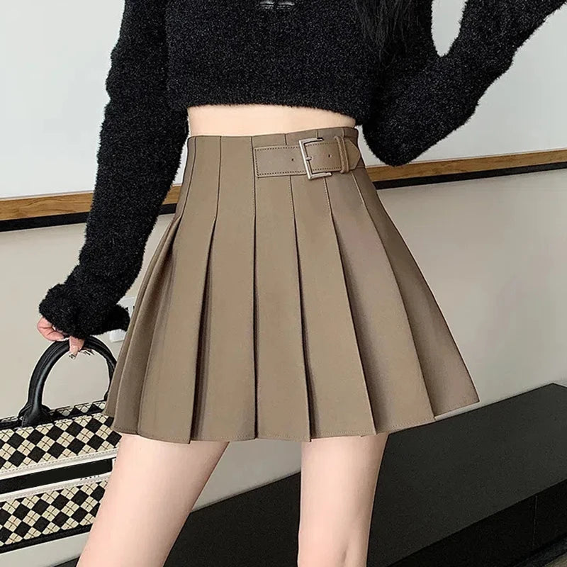 Dressbetty - Fashionable High Waist Spring Summer Pleated Skirt