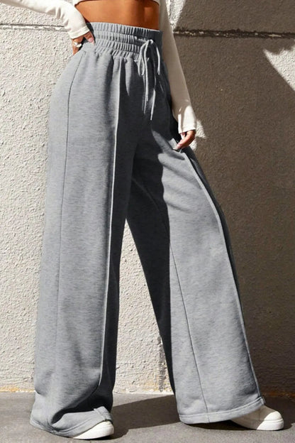 Riza Grey Wide Leg Sweatpants