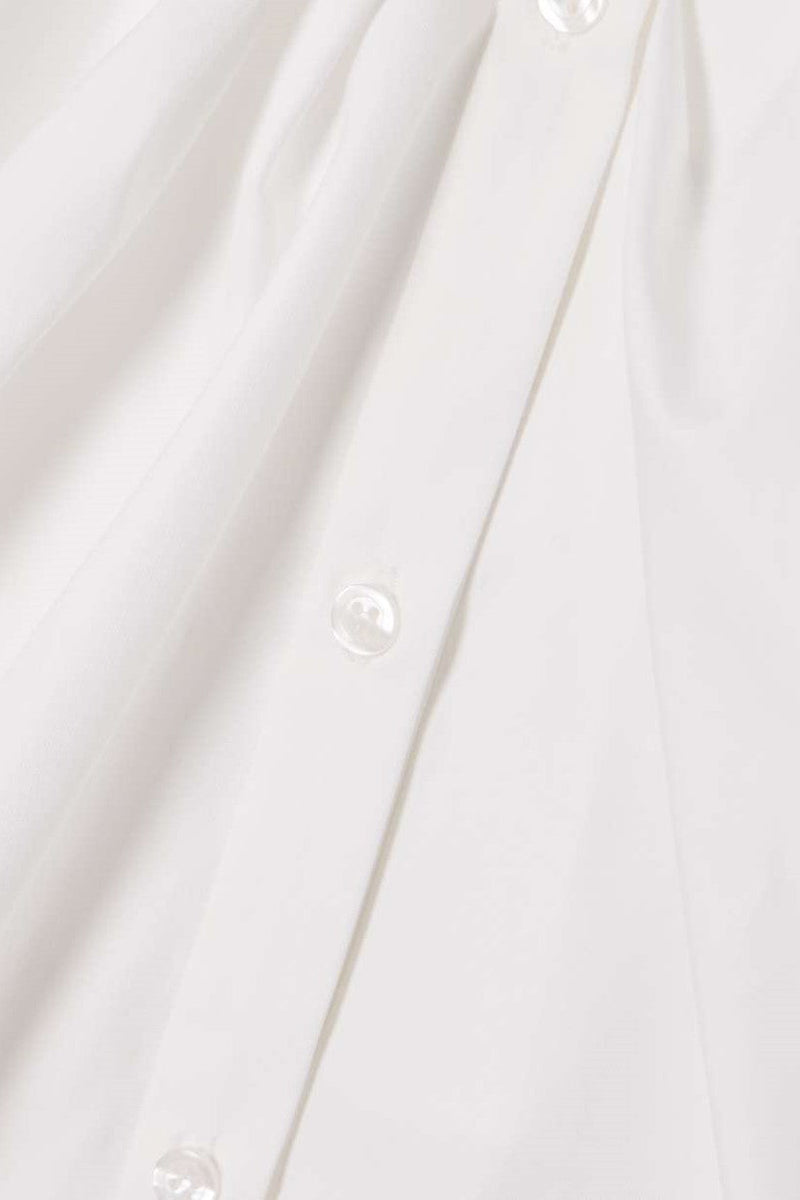 Rolia Crew Neck Ruched Mini Shirtdress
