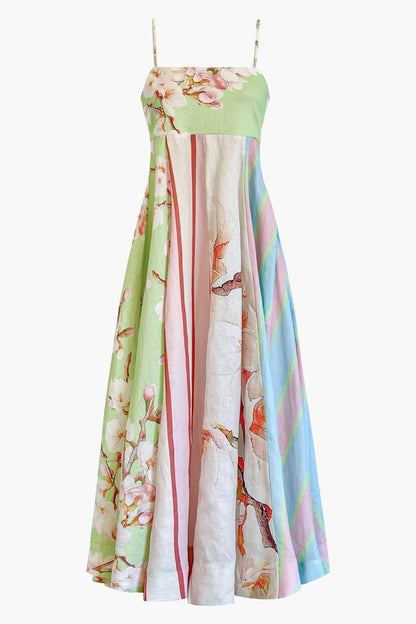 Elaine Print Spaghetti Strap Maxi Dress