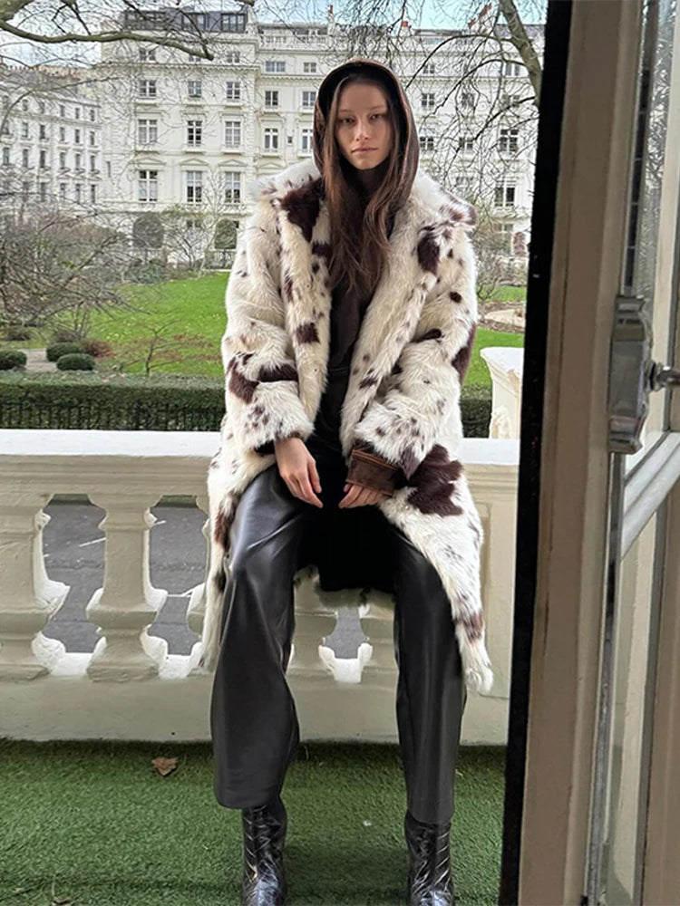 Flafi Leopard Fur Coat