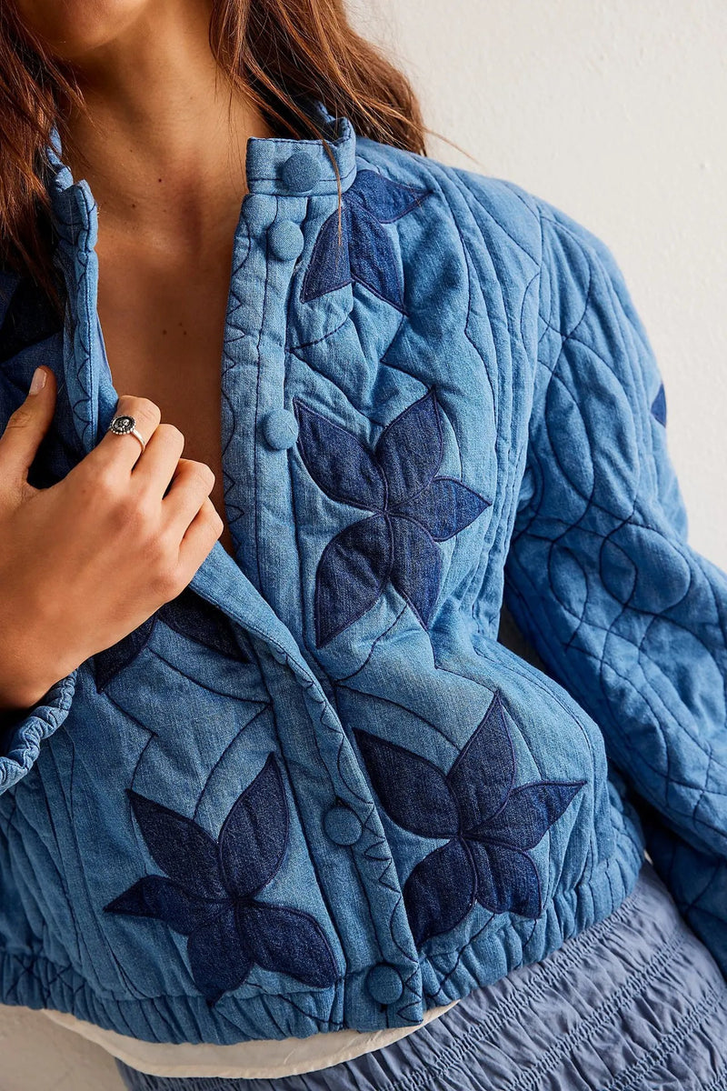 Autumn Winter Single Breasted Pocket Female Jacket Maple Leaf Padded Coat New Lady Outerwear High Street