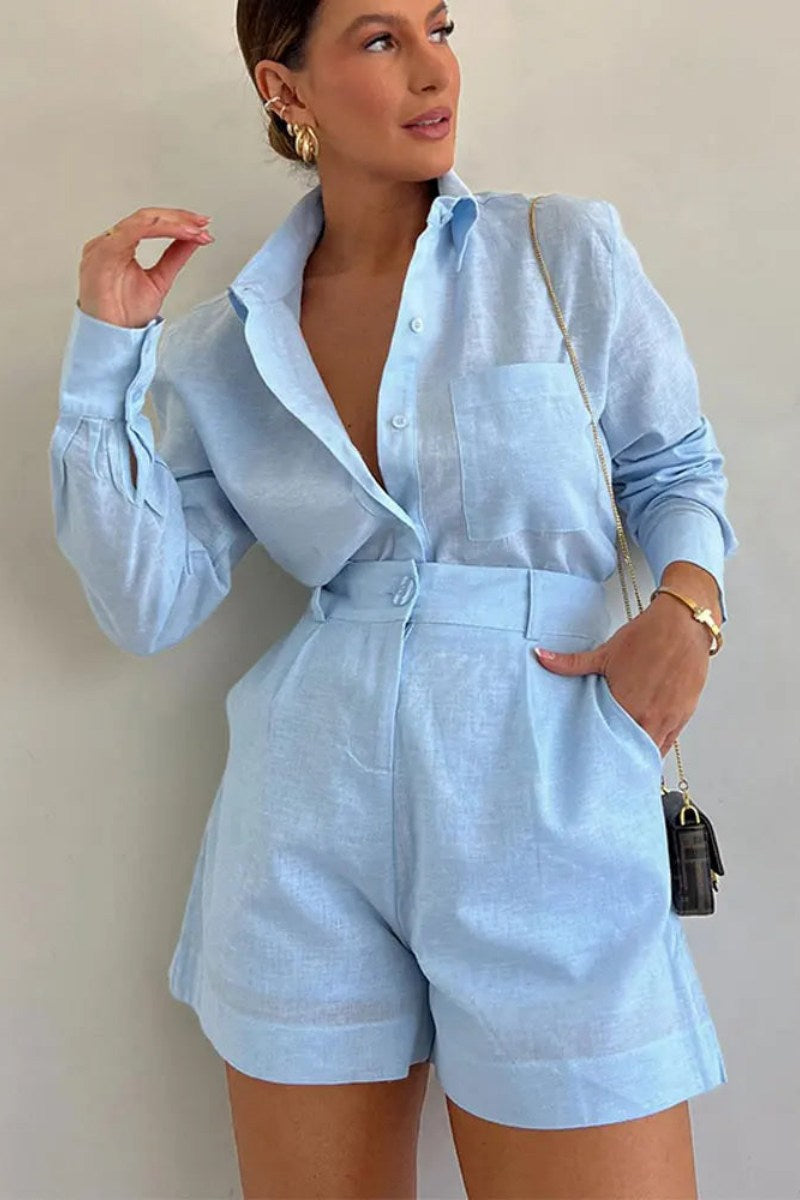 Senela - Cotton Linen Blend Two Piece Set