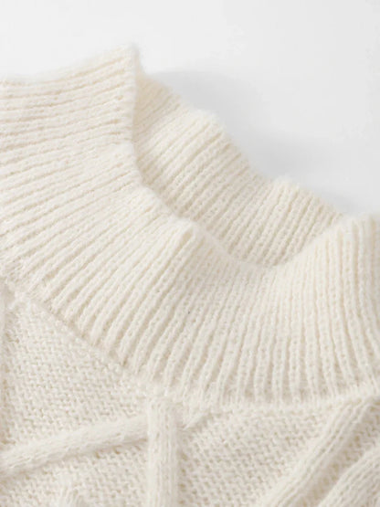 Thick Twisted Sweater Autumn Long Sleeve O-neck Female Knitted Pullover Loose Lady Kintwear Tops
