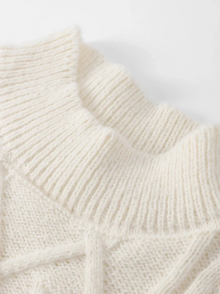 Thick Twisted Sweater Autumn Long Sleeve O-neck Female Knitted Pullover Loose Lady Kintwear Tops