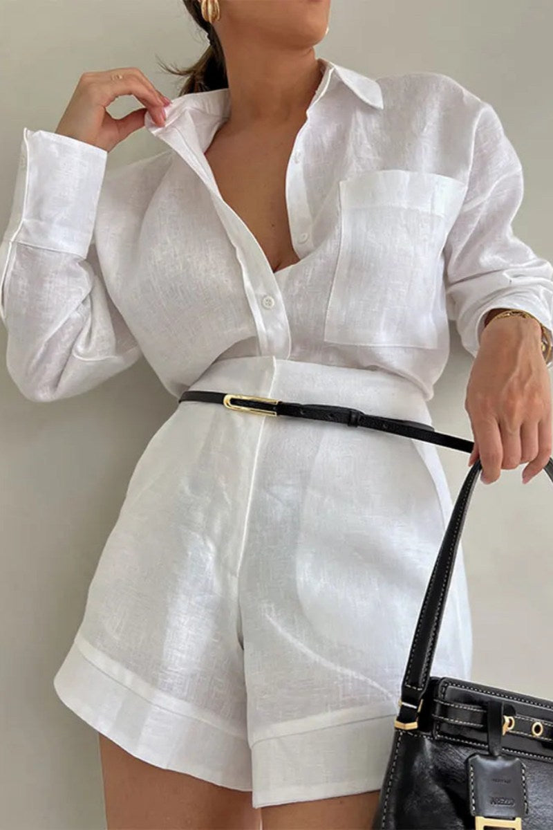 Senela - Cotton Linen Blend Two Piece Set