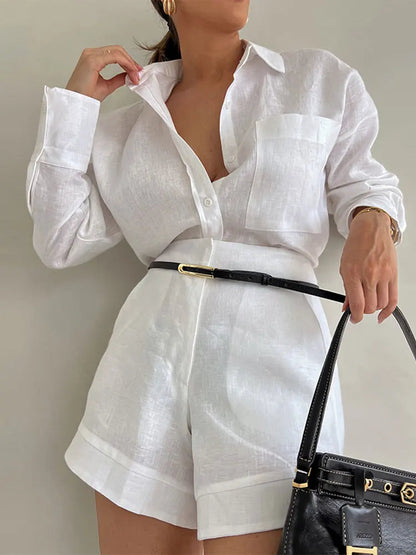 Senela - Cotton Linen Blend Two Piece Set