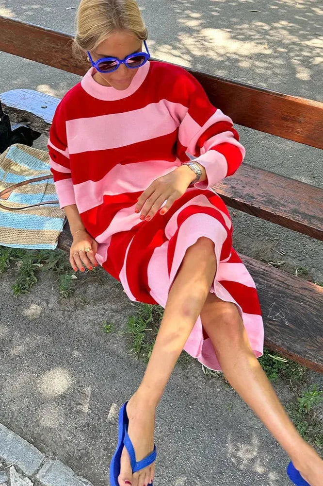 Striped Midi Dress