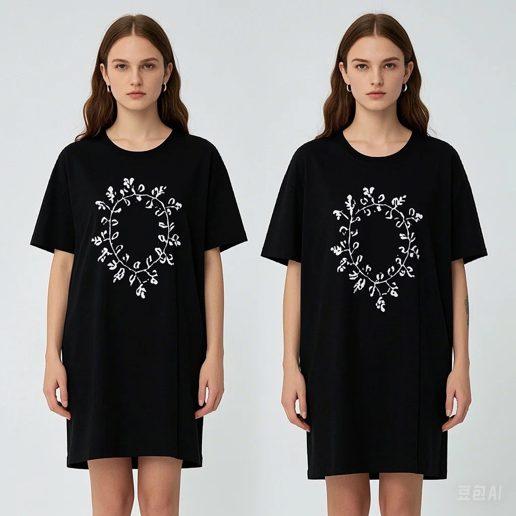 Long Style Cotton Loose T-shirt