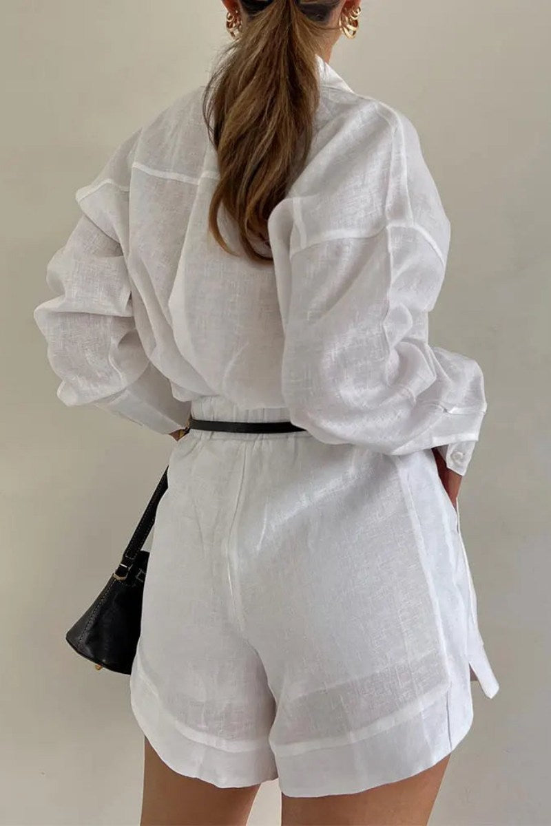 Senela - Cotton Linen Blend Two Piece Set