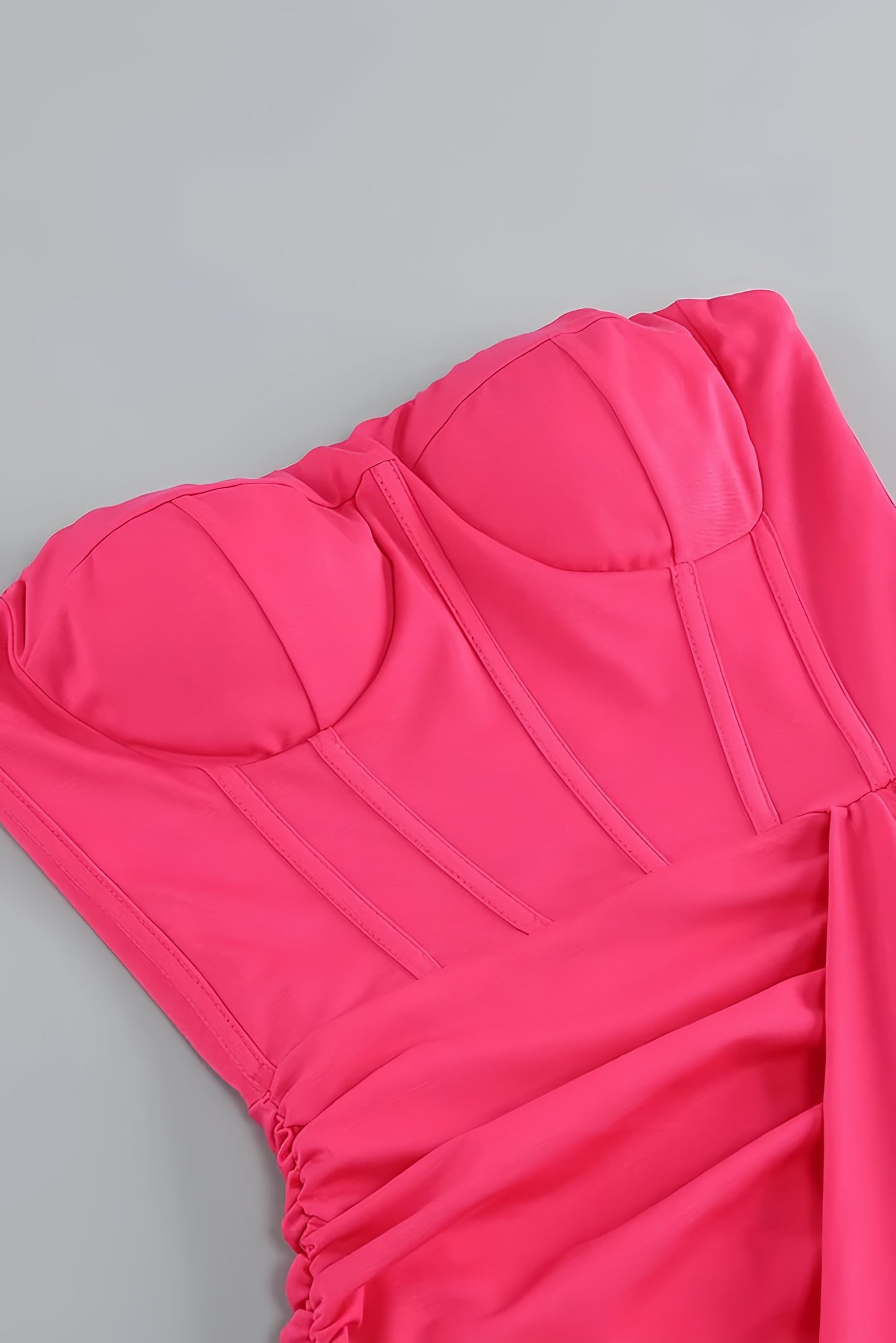 Amabel Corset Split Maxi Dress-pink