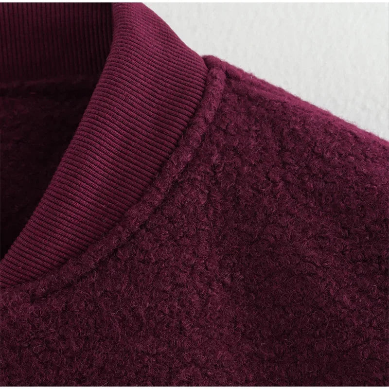 Zipper Long Sleeve O-neck Coat for Spring New Loose Female Jacket Outwear Top High Street