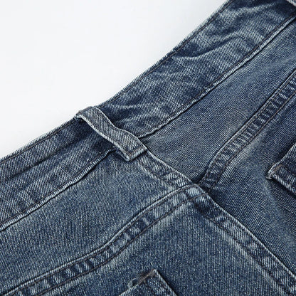 Y2k Low Waisted Washed Flare Jeans Korean Blue Slim Fit Denim Pants Lady Boot Cut Trousers