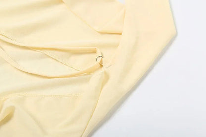 V-neck Mini Dress for Ruffled Backless Lace-up Patchwork Mesh Autumn New Slim Female Party Dress