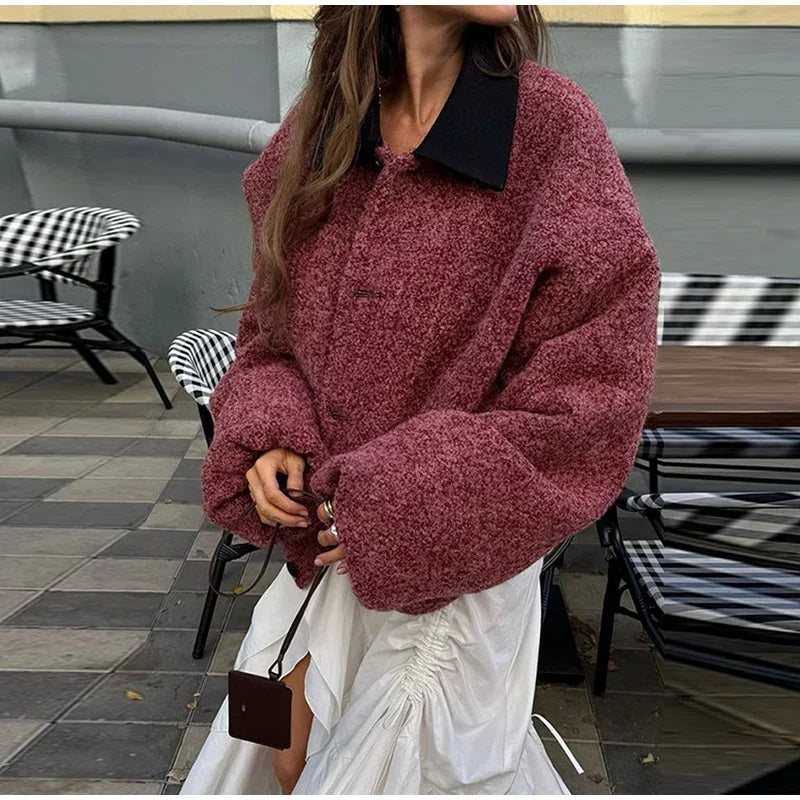Sweet Panelled Coat Turndown Collar Long Sleeve Single Breasted Female Coats Spring New Lady Jackets